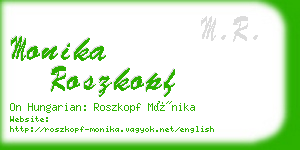 monika roszkopf business card